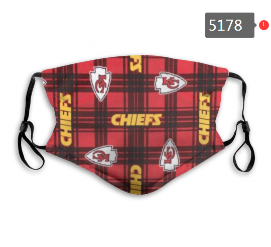 2020 NFL Kansas City Chiefs #1 Dust mask with filter